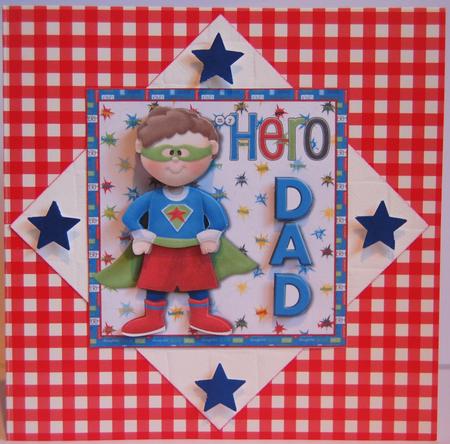 My Hero Dad Card Front / Topper Various Occasions by Jane Wells
