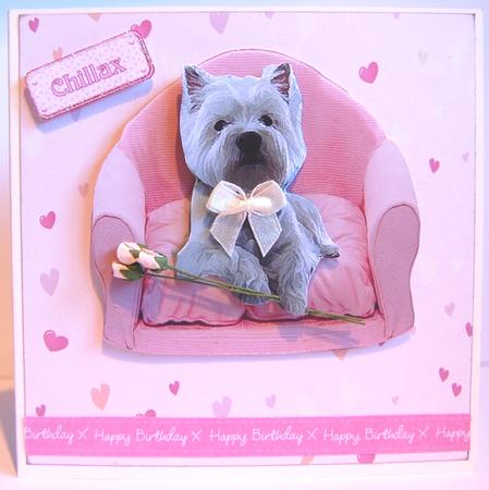 Westie Relaxing in an Armchair by Jane Wells