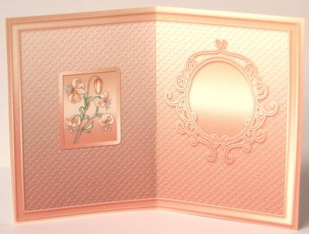 Peach Lily Spray A5 Portrait Insert by Jane Wells