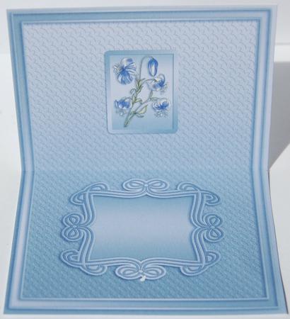 Blue Lily Spray A5 Landscape Insert by Jane Wells
