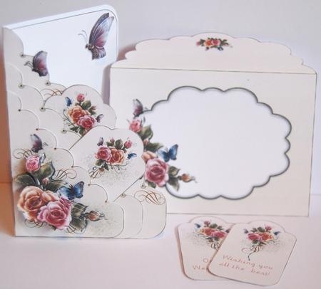 Butterfly Fantasy Scalloped Pocket Card & Envelope by Jane Wells