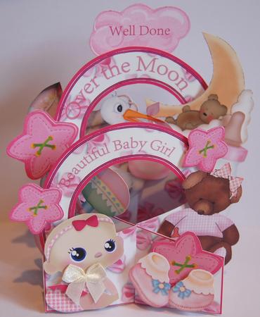 Over the Moon - Girl - Cascade Card Kit by Jane Wells