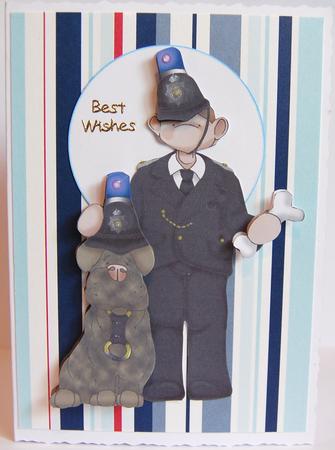Police Dog Doodles Large Image by Jane Wells