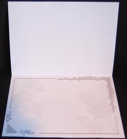 Blank Insert Silver Leafy Frame by Jane Wells