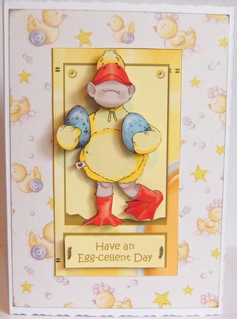 Ducky Doodles Card Front by Jane Wells