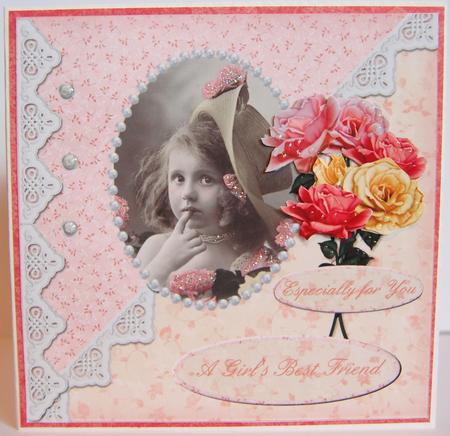 A Girl's Best Friend 8" x 8" Quick Card by Jane Wells