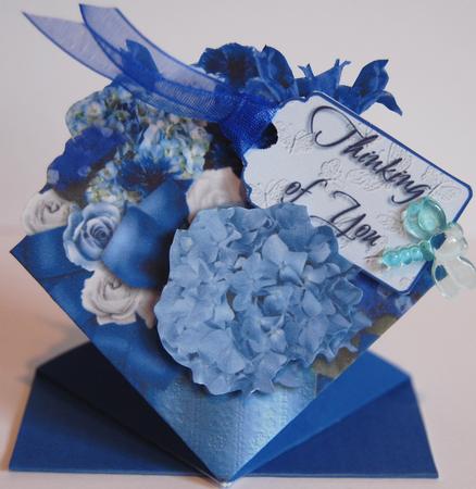 Blue Hydranga Birthday or Get Well by Jane Wells