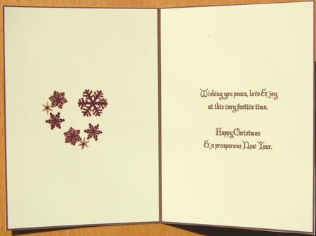 Red & Gold Vintage Snowflake Insert by Jane Wells