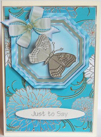 Aqua Tones 1 Mega Flowers A4 Backing Paper by Jane Wells