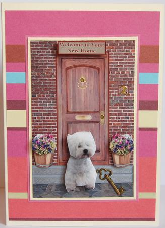 Westie on a Door Step by Jane Wells