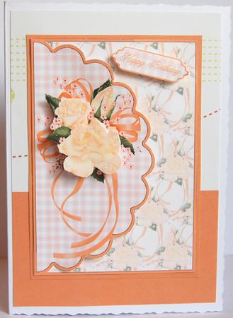 Peach Rose Corsage by Jane Wells