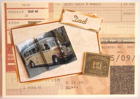 Vintage Coach 3D Panel Sheet by Jane Wells