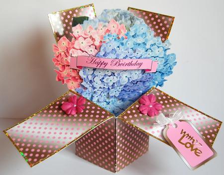 Hydrangea Spring Popup Card Kit by Jane Wells