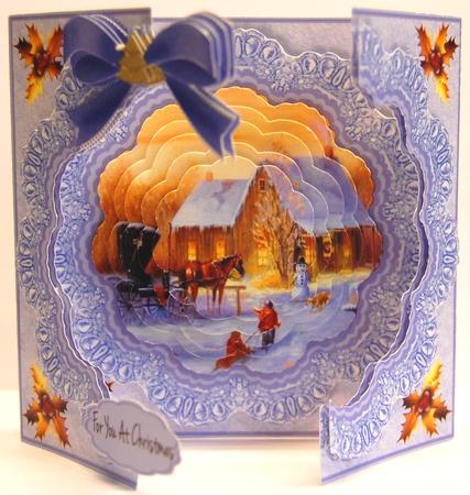 Open Fronts 7x7" Gatefold Card Kit - Christmas Homestead by Jane Wells