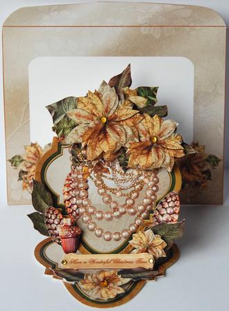 Shaped Easel Kit - Golden Christmas by Jane Wells