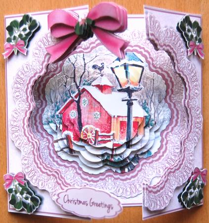 Open Fronts 7x7" Gatefold Card Kit - Lamplight Barn by Jane Wells