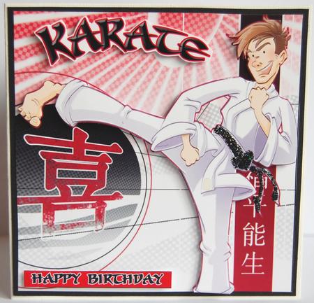 Karate Dude 8x8 Card by Jane Wells