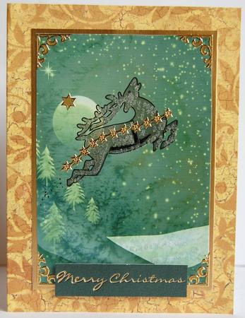 Watercolour Moon Background Paper Green by Jane Wells