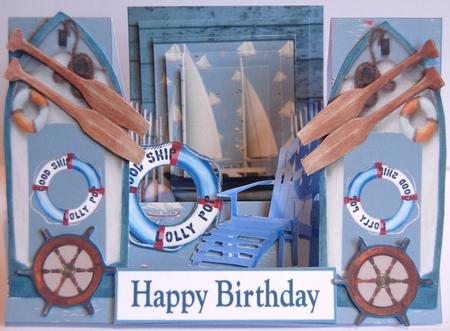 Birthday Down by the River Decoupage Stepper Card Kit by Jane Wells