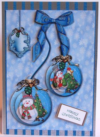 Christmas Snowglobe Baubles by Jane Wells