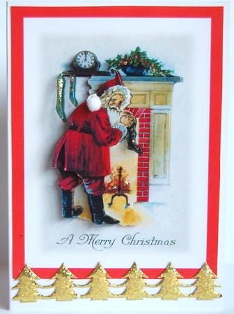 Santa Fills the Children's Stockings by Jane Wells