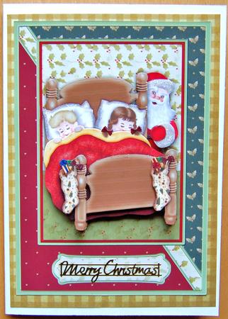 Christmas Eve Santa Arrives Topper & Decoupage by Jane Wells
