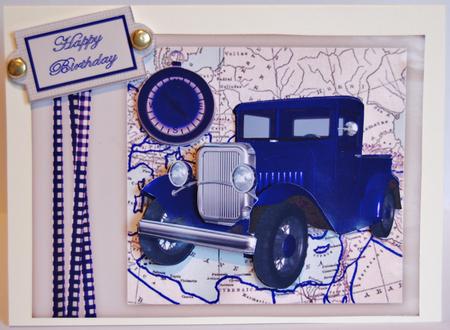 Blue Vintage Truck by Jane Wells