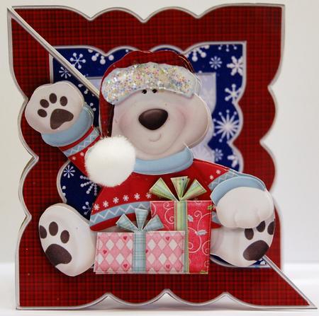 Polar Bear & Gift All in One Over the Edge by Jane Wells