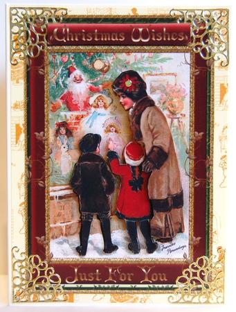 Christmas Shopping Decoupage Topper by Jane Wells
