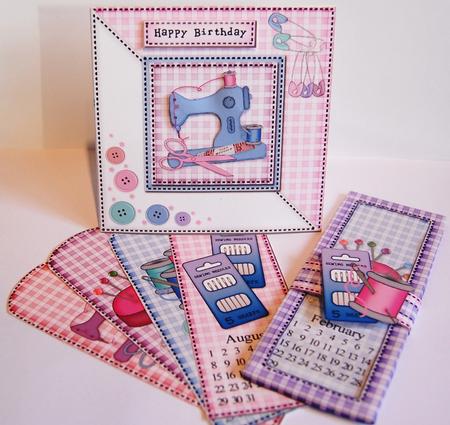 All Stitched Up Everlasting Calendar Bookmark Gift Set by Jane Wells