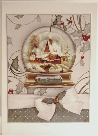 Christmas Vintage Scene Snowglobe by Jane Wells