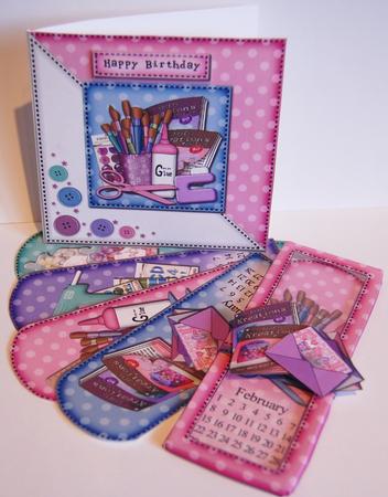 Crafts Everlasting Calendar Bookmark Gift Set N Quick Card by Jane Wells