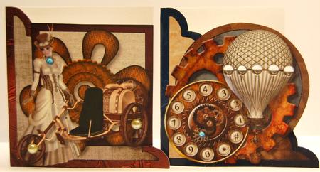 Two Steampunk Note Cards by Jane Wells