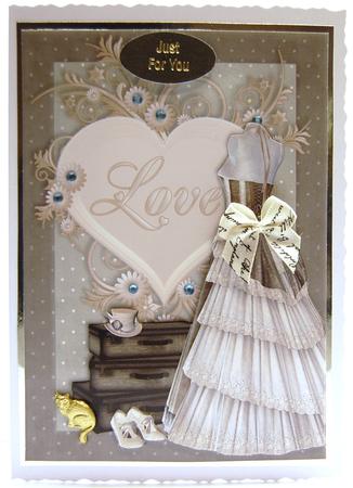 Steampunk Love (multi Uses) Card Front with Decoupage by Jane Wells