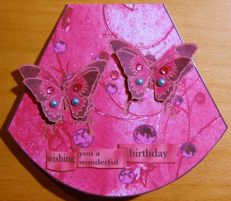 Oriental Pink Wobblecard by Jane Wells