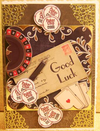 Roulette Black Good Luck Scallop Postcard Step by Step by Jane Wells