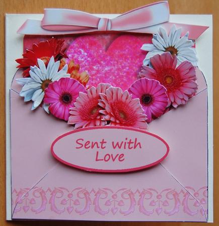Mock Envelope Topper - Gerbera by Jane Wells