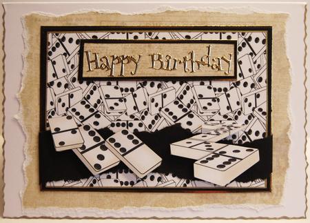 Domino Game Tiles Background and Decoupage Sheet by Jane Wells