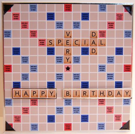 Words Game Tiles Board and Decoupage Tiles Sheet by Jane Wells