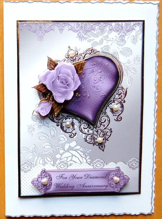 Wedding Anniversary Heart & Roses by Jane Wells