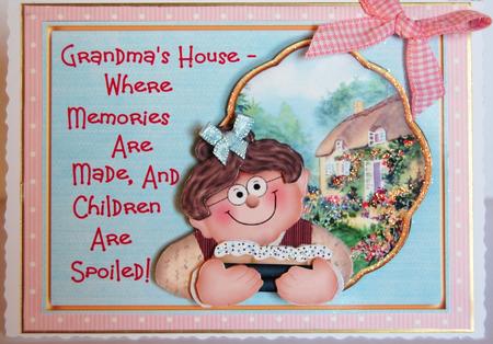 Thought for the Day - Grandma's House - Card Front by Jane Wells