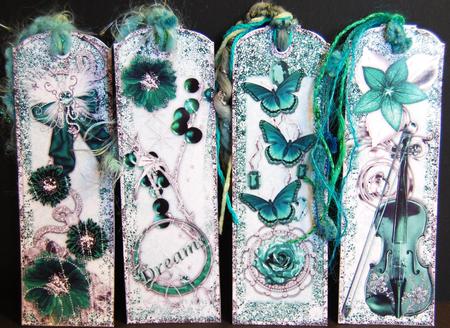 Crystal Dreams Bookmarks in Emerald by Jane Wells