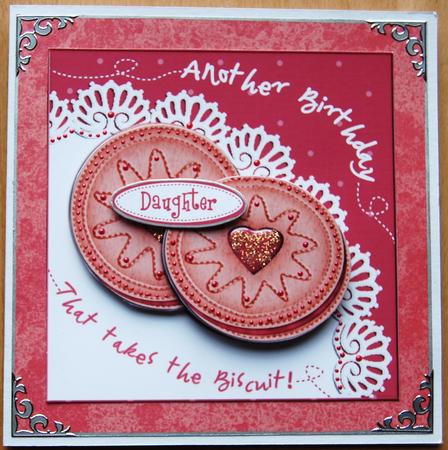 Jammy Dodgers Biscuit Birthday Quick Card N 3D Decoupage by Jane Wells