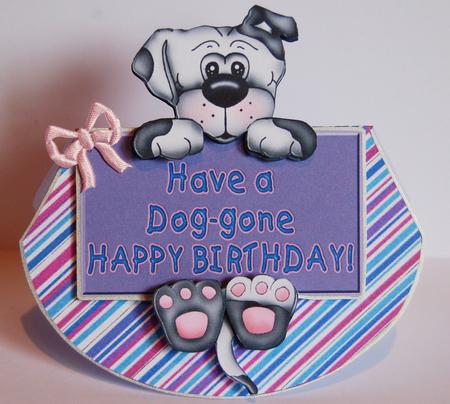Notice Board Dog Wobble Card by Jane Wells
