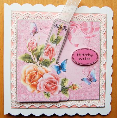 Square Flowers and Butterflies Pocket by Jane Wells