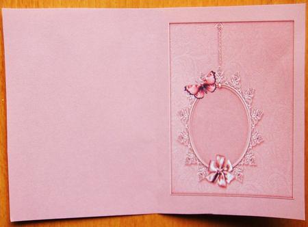 Pink Insert with Butterfly by Jane Wells