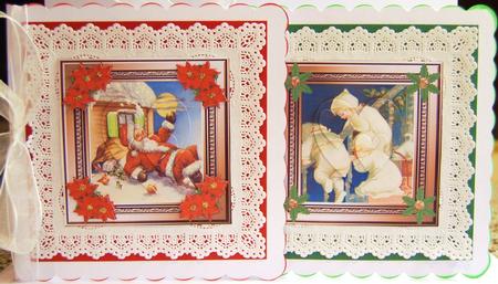 Christmas 5x5ins Toppers x 2 by Jane Wells