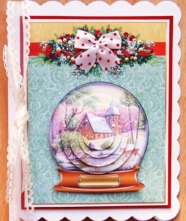 Vintage Christmas Scene Snowglobe by Jane Wells