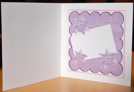Purple Poinsettia Edge2 8in Scallop Card Insert Panel Sheet by Jane Wells
