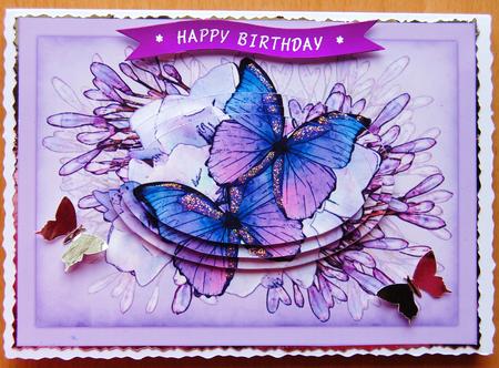 A5 Butterflies N Flowers Oval Pyramage Topper by Jane Wells